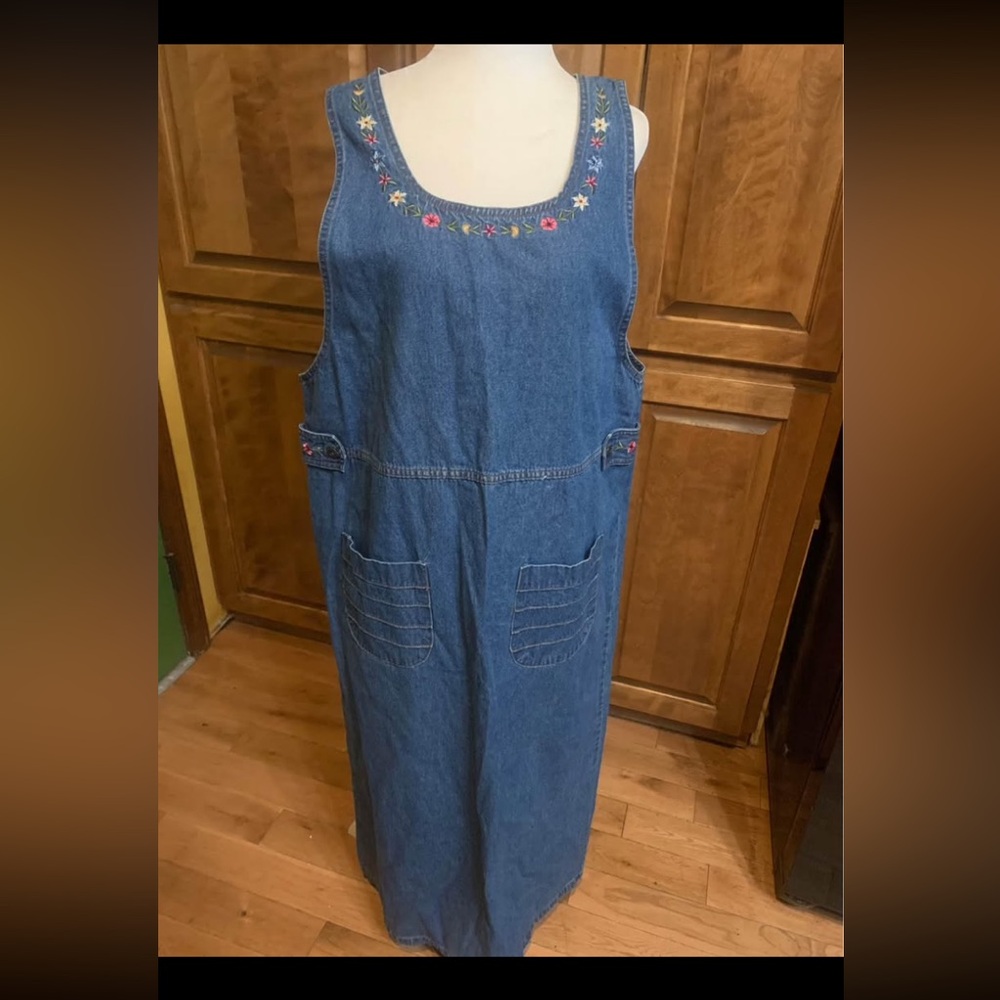 Premier Blue Embroidered Maxi Dress